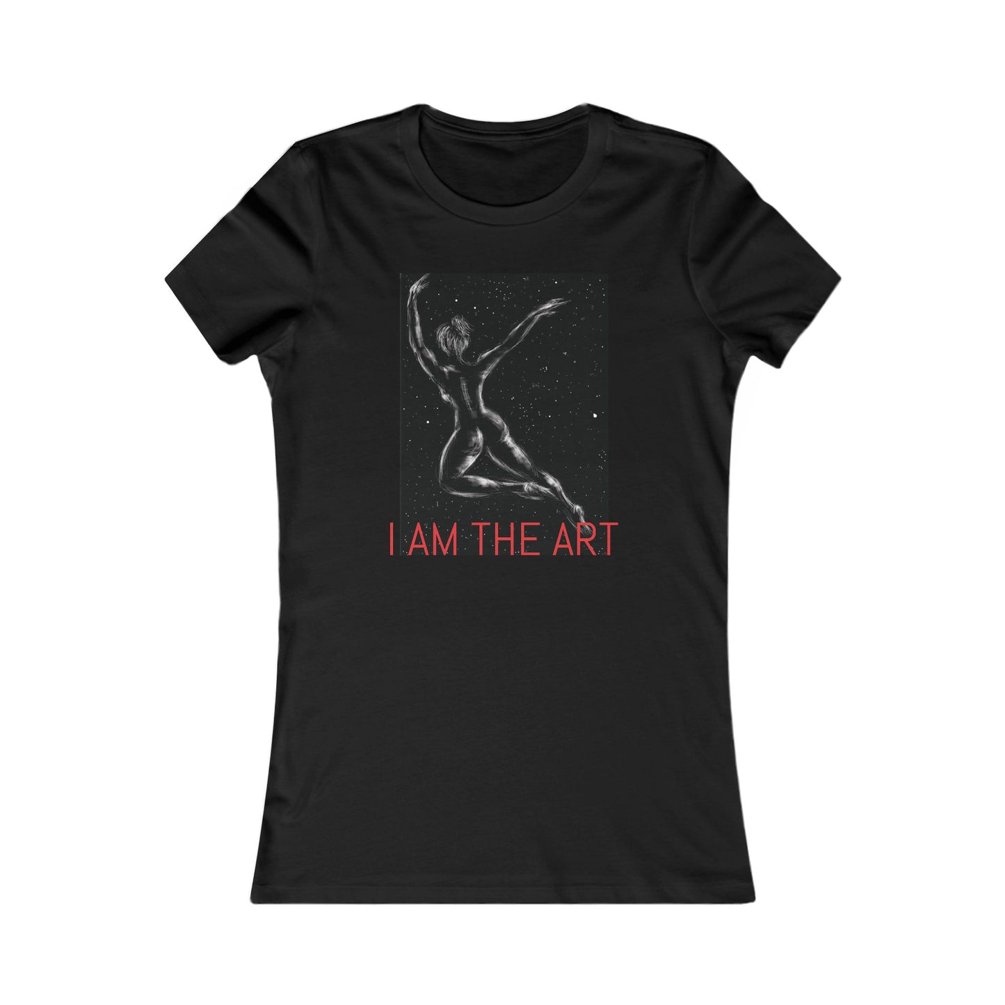 I AM THE ART – Women's Black Cotton Tee