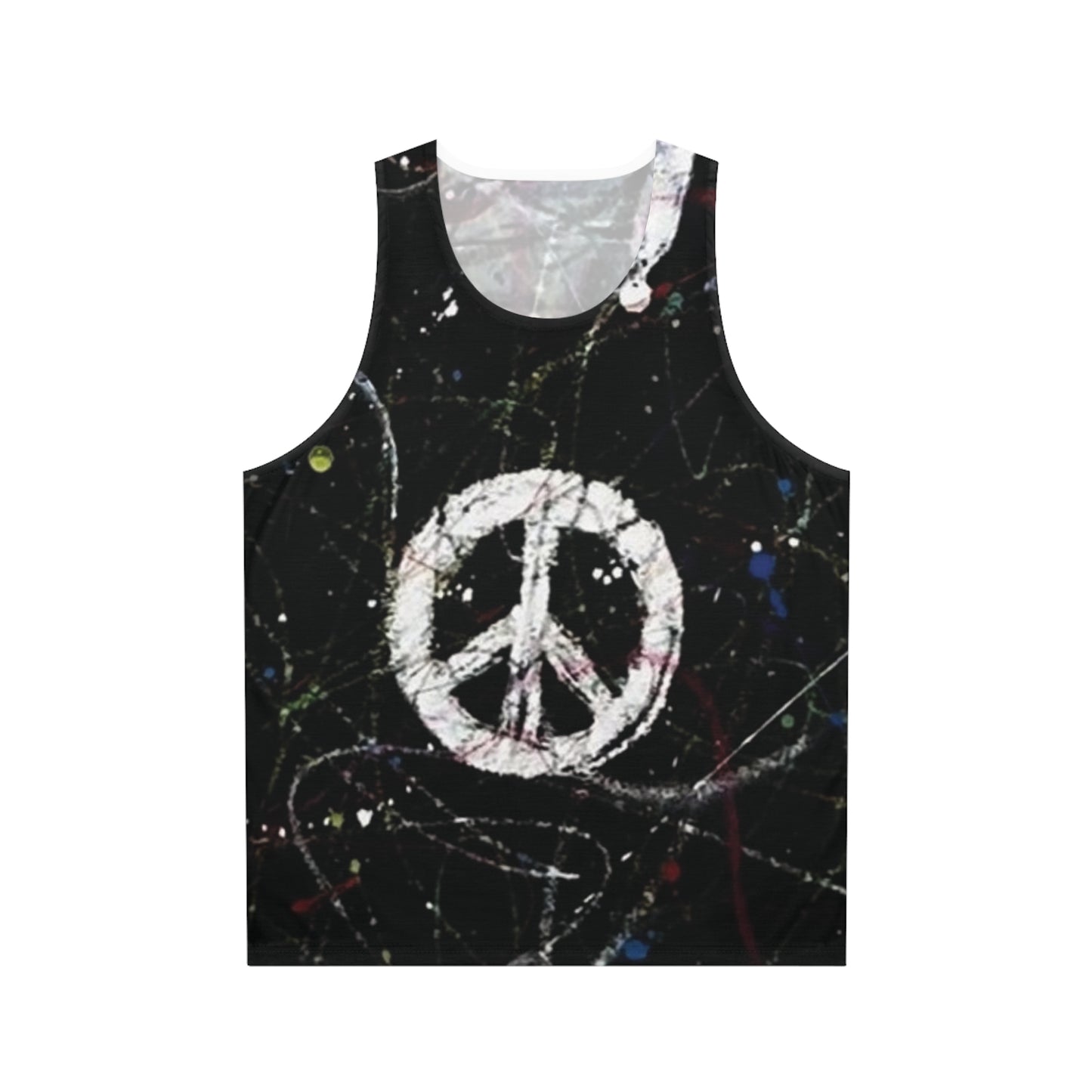 Aa : Peace Symbol Splatter Unisex Tank Top