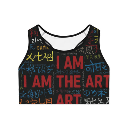 "I Am the Art" Sports Bra