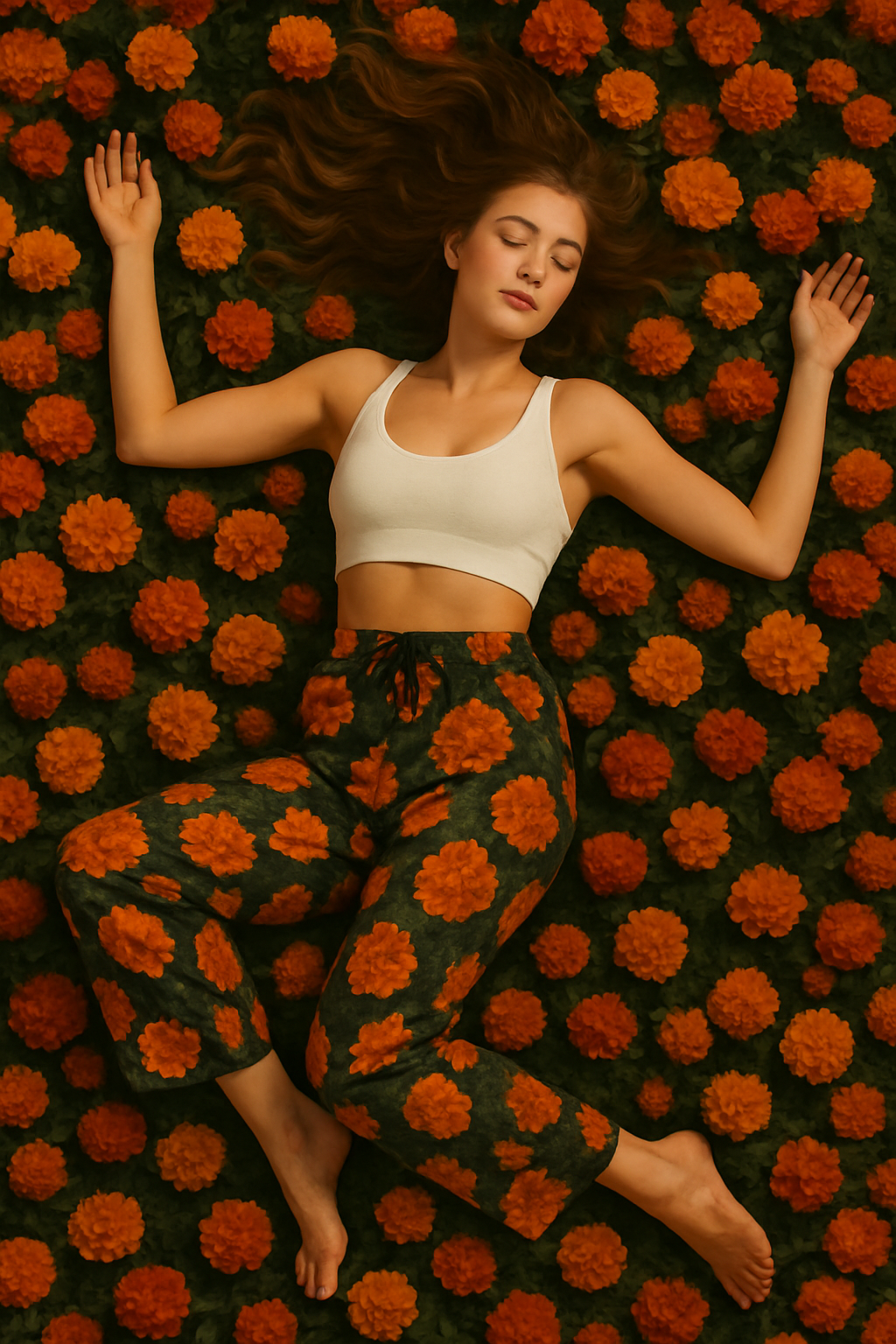 Marigold Muse Women's Pajama Pants (AOP)